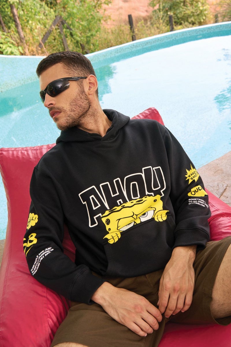 Bonkers Corner Ahoy Black Hoodie For Men's - Image 3