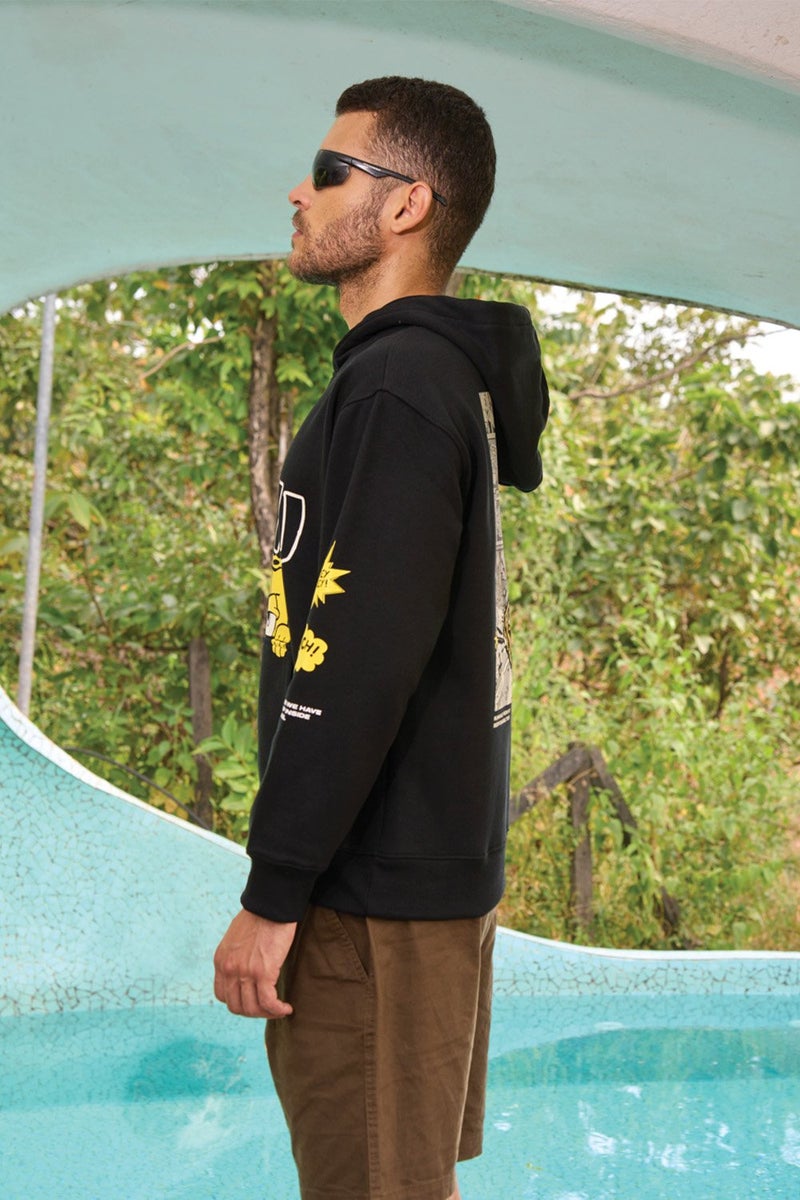 Bonkers Corner Ahoy Black Hoodie For Men's - Image 4