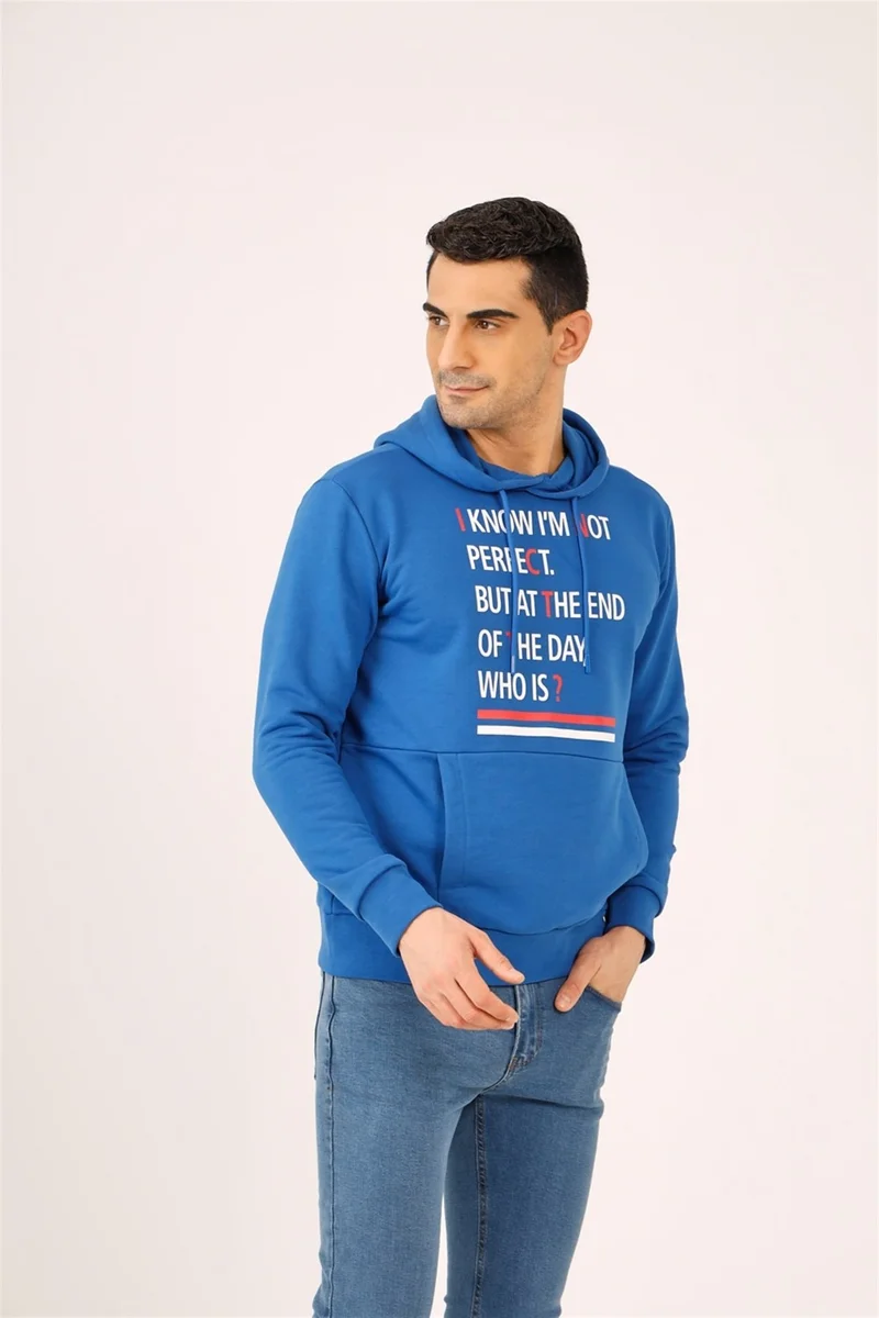 دوفي Saks Men's Regular Fit Hooded Sweatshirt