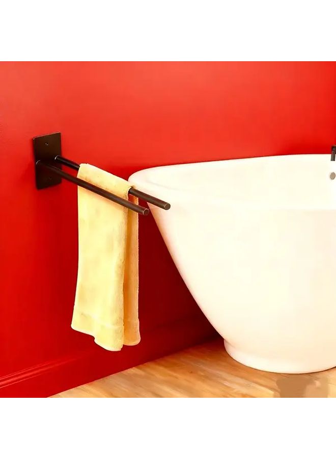 Black Stainless Steel Sturdy Towel Rack For Bathroom - Image 1