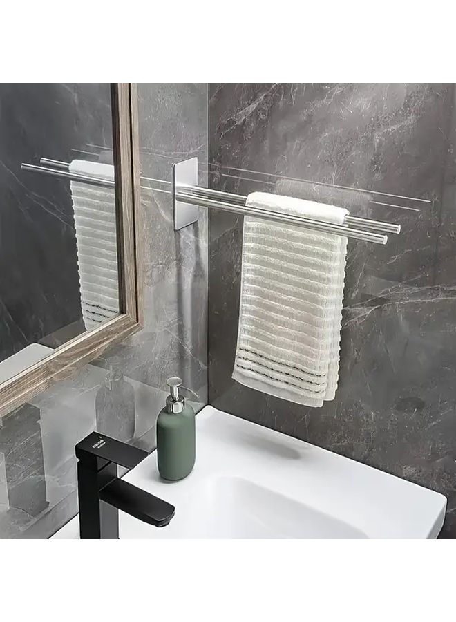 Black Stainless Steel Sturdy Towel Rack For Bathroom - Image 4