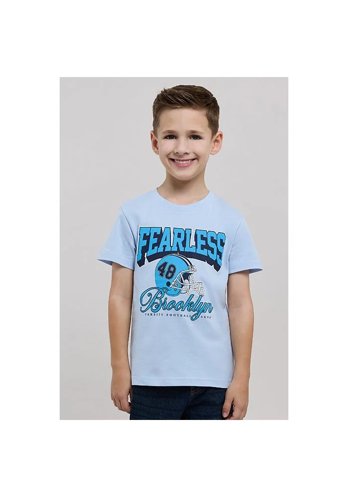 أر أند بي Printed T-Shirt with Crew Neck and Short Sleeves