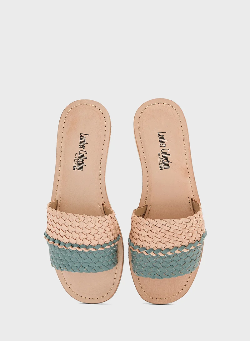 ELLA Striped Summer Flat Sandal