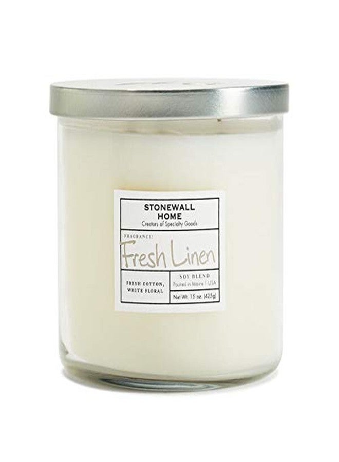 Stonewall Kitchen Stonewall Home Fresh Linen, Medium Bowl Candle - Image 1