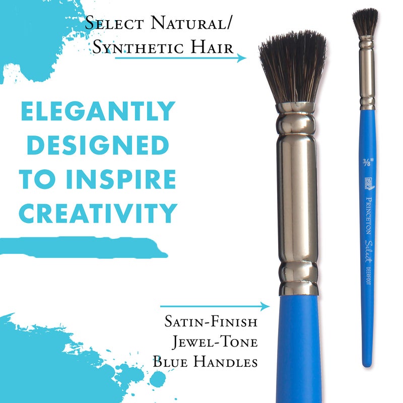 Princeton Select Artiste, Series 3750, Paint Brush for Acrylic, Watercolor and Oil, Deerfoot, 3/8 Inch - Image 3