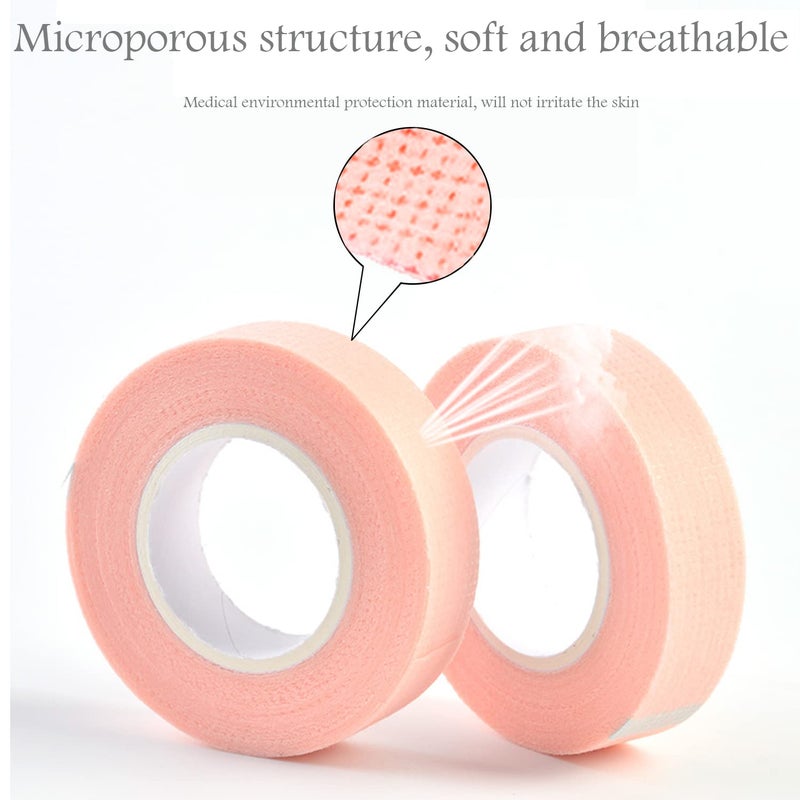 JASSINS 6 Rolls Eyelash Tape,Adhesive Fabric Eyelash Extension Tape,Breathable Micropore Fabric Tape for Eyelash Extension Supplies,9 m/10 Yard Each Roll (Pink) - Image 2