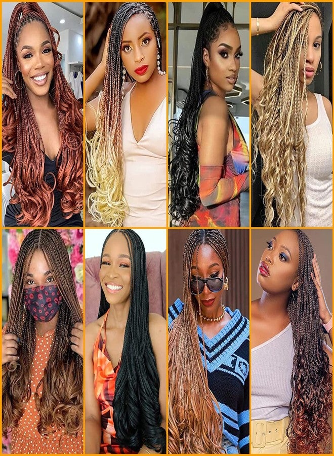 Colorful Queen French Curl Braiding Hair Pre Stretched 22 Inch Bouncy French Curly Braiding Hair Loose Wavy Ombre 99j Burgundy French Curl Crochet Braids Hair for Women (7 Packs, 1B/Bug#) - Image 5