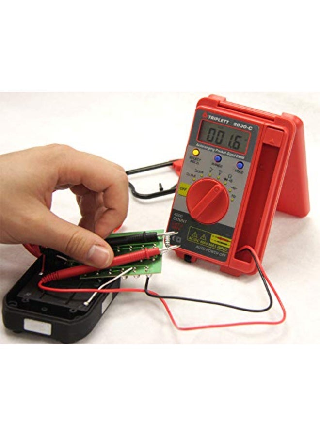 Triplett 2030 Pocket-Sized 4000 Count Digital Multimeter - AC/DC Voltage, AC/DC Current, Resistance, Frequency, Capacitance, Continuity, and Diode Check - Image 3