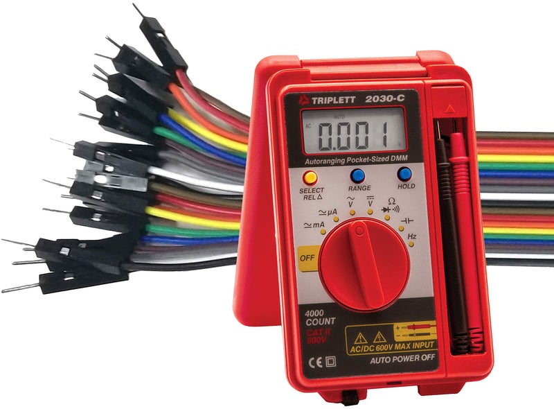 Triplett مقياس رقمي ثلاثي الأبعاد 2030 بحجم الجيب 4000 عدّاد - جهد AC/DC، تيار AC/DC، مقاومة، تردد، سعة، استمرارية، وفحص الدايود - Image 4