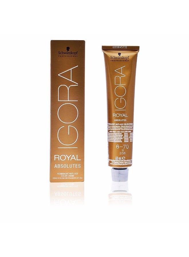 Schwarzkopf Igora Royal Absolutes Hair Color 6-70 - Image 1