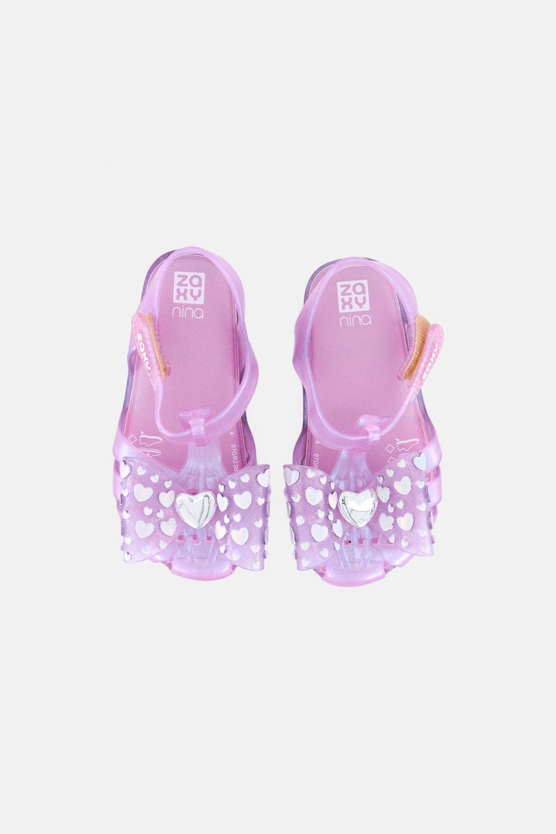 Zaxy صنادل جلي فلكرو للبنات الصغيرات، بنفسجي - Image 3