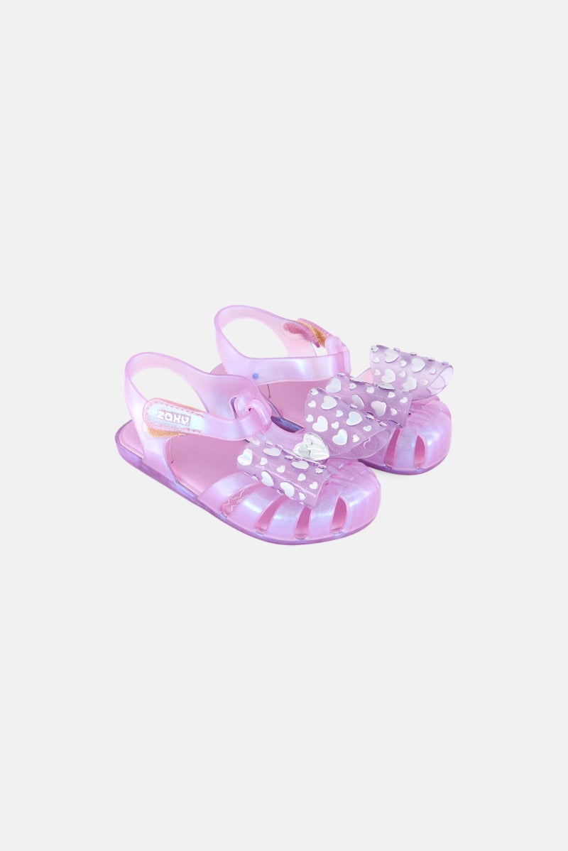 Zaxy صنادل جلي فلكرو للبنات الصغيرات، بنفسجي - Image 1
