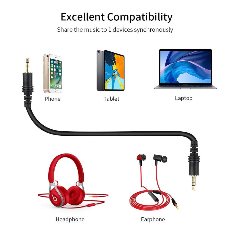 DTOL Aux Cable 3.5mm Audio Cord for Car Heavy Duty Male to Male Jack Auxiliary Cord Extension Adapter for Apple iPhone, Android for Samsung Galaxy, Headphones (3.5mm Male to Male Cable 5 Feet) - Image 5