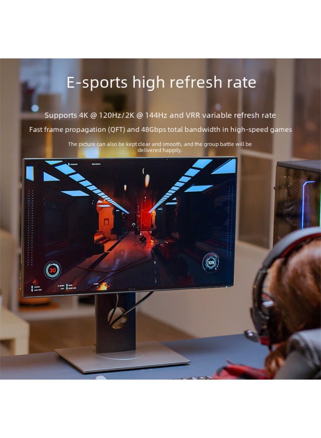 Neutral Hdmi Cable 2.1 Hd Line 8 K60hz Tv Projection Laptop Monitor 4k144 Video Cable - Image 3