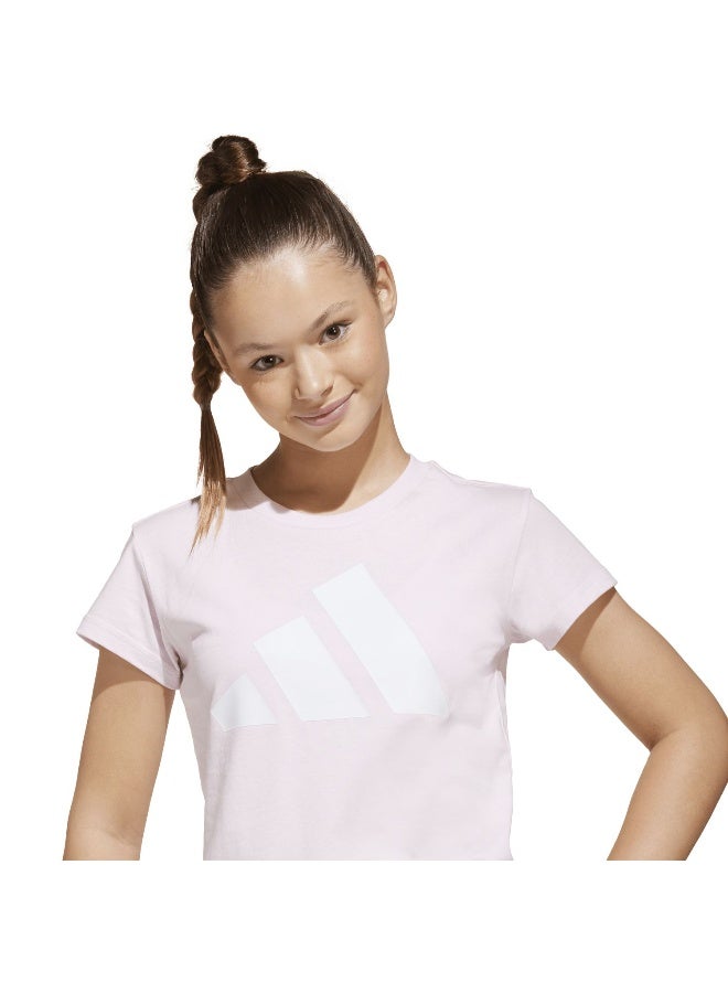 Adidas Jg Bl Tee 160 Pink Training T-Shirts For Junior 7-8Y - Image 5