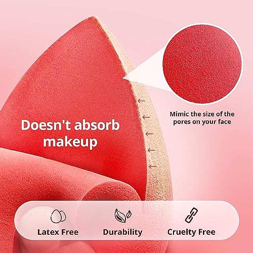 SUAKE Beauty Blender Sponge for Face Makeup – Soft, Latex-Free Makeup Sponge Puff for All Skin Types – Reusable Sponge for Foundation, Concealer & Cream (Multicolor, Pack of 1) - Image 4