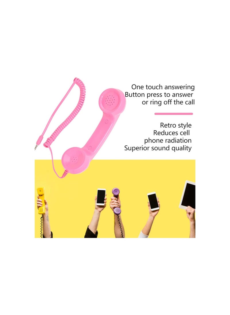 Generic - Vintage Retro Telephone Handset, Cell Phone Receiver MIC Microphone Speaker for Cellphone, Smartphone and Computers, Old Telephone Headse with 3.5 mm Socket () - Image 1