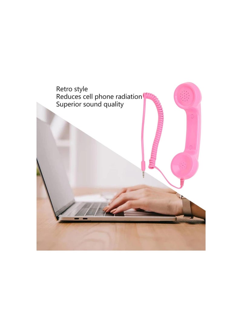Generic - Vintage Retro Telephone Handset, Cell Phone Receiver MIC Microphone Speaker for Cellphone, Smartphone and Computers, Old Telephone Headse with 3.5 mm Socket () - Image 1