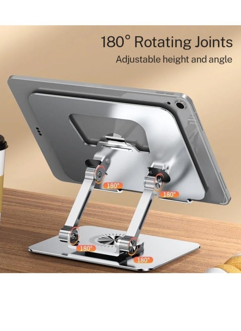 JAJEEK "New Rotatable Adjustable Tablet Stand – Silver Desk Mount for 4-12 Inch Tablets & Smartphones"  - Image 4