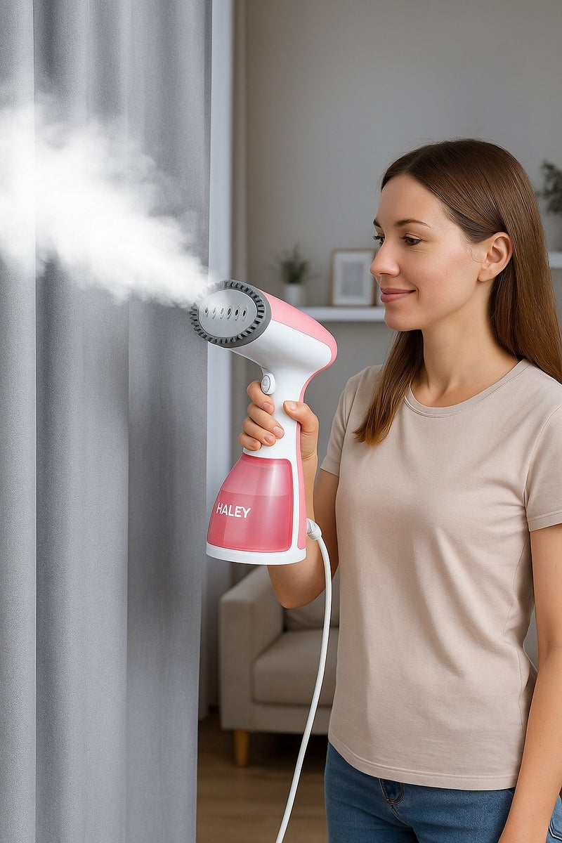 Haley مكواة بخار محمولة 1500 واط – تسخين سريع خلال 15 ثانية، خزان ماء قابل للفصل 300 مل، تصميم مضاد للتسرب، إزالة التجاعيد بسرعة (ضمان سنة) - Image 3