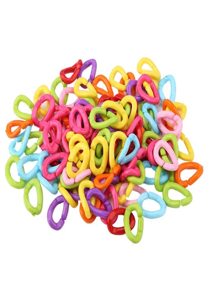 ANGGREK Plastic Chain Links for Birds Bird Toys Parrots cage Silly Toy Supplies Material Conures Rings Hooks Hard Parrot c Clip Planet Pleasures Chains Color Rainbow Caged Clips - Image 2