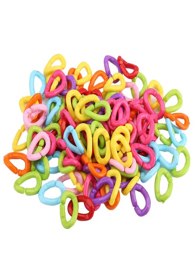 ANGGREK Plastic Chain Links for Birds Bird Toys Parrots cage Silly Toy Supplies Material Conures Rings Hooks Hard Parrot c Clip Planet Pleasures Chains Color Rainbow Caged Clips - Image 1