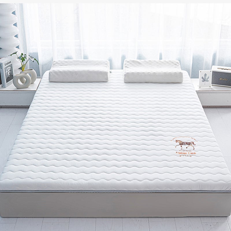 Sharpdo 100% Cotton Mattress Pad, 150x200cm, Suitable for Bedrooms, Dormitories, Or Student Rentals, 8cm Thick. - Image 1