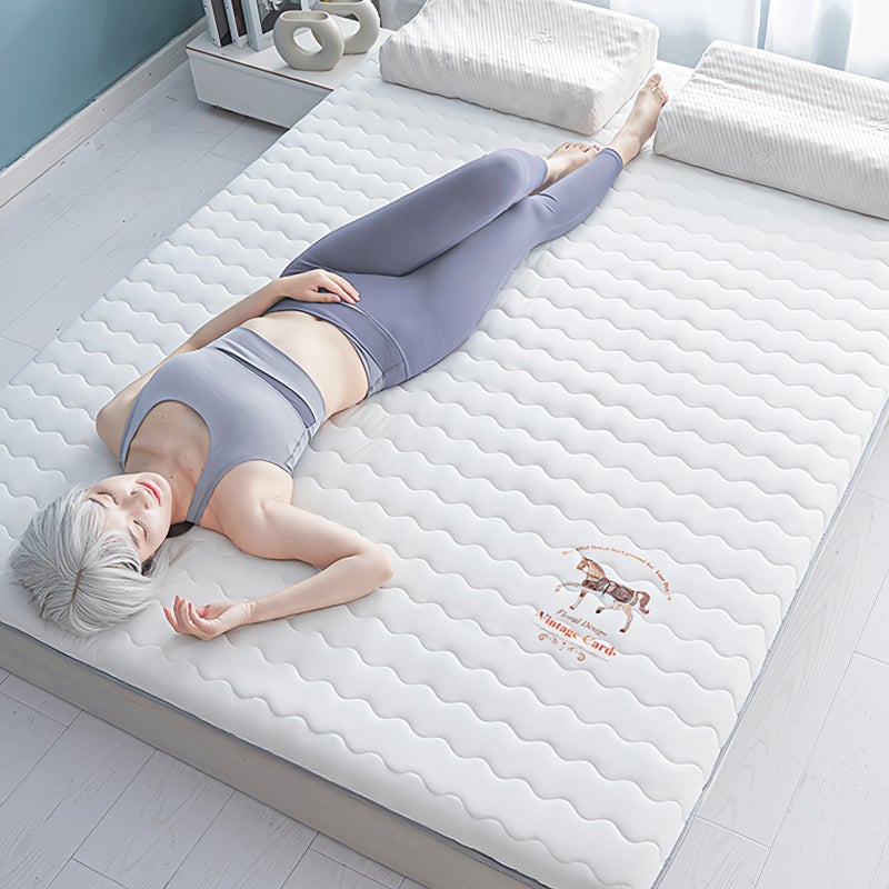 Sharpdo 100% Cotton Mattress Pad, 150x200cm, Suitable for Bedrooms, Dormitories, Or Student Rentals, 8cm Thick. - Image 2