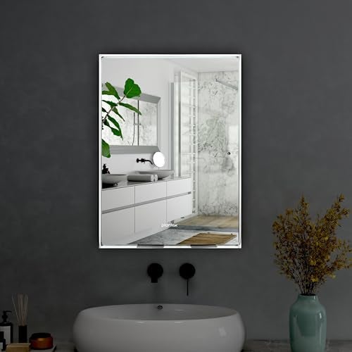 Plantex Frameless Rectangle Mirror for Wall/Mirror with Beveled Smooth Edges for Bathroom/Dressing Room/Living Room/Bedroom/Entryway - (18x12 Inch) - Image 1