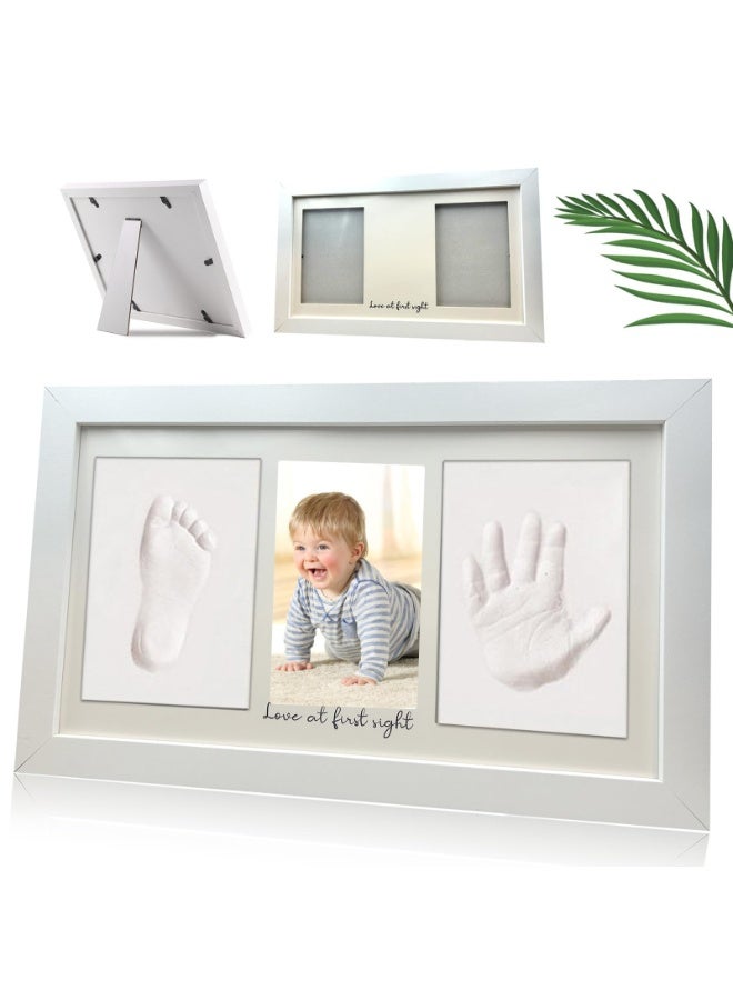 Baby Handprint and Footprint Kit, Clay Hand Print Nursery Picture Frame for Newborn, Baby Keepsake Frame, Hand Print Mold Kit, New Mom Gifts, Baby Shower Gifts for Girls Boys - Image 1