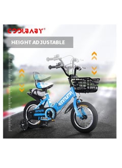 Cool Baby Style Kids Bike with Hand Brake and Basket for Ages 3-12 Years 12 Inch Princess Bikes Bicycles with Training Wheels and Fenders Children Bicycle  - Image 3