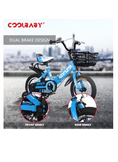 Cool Baby Style Kids Bike with Hand Brake and Basket for Ages 3-12 Years 12 Inch Princess Bikes Bicycles with Training Wheels and Fenders Children Bicycle  - Image 4