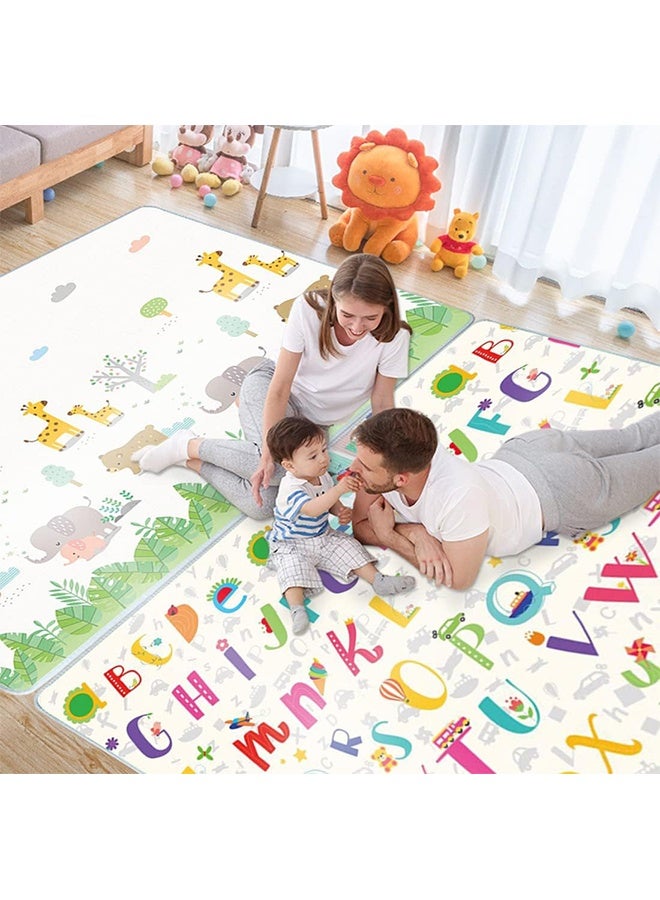 Beauenty Baby Play Mat Double-Sided Crawling Mat Waterproof Play Matt Baby 180x150x0.5cm Soft Foam Play Mat Large Baby Play Mat Reversible Baby Mat XPE Padded Play Mat Non Toxic Wipeable Play Mat - Image 1