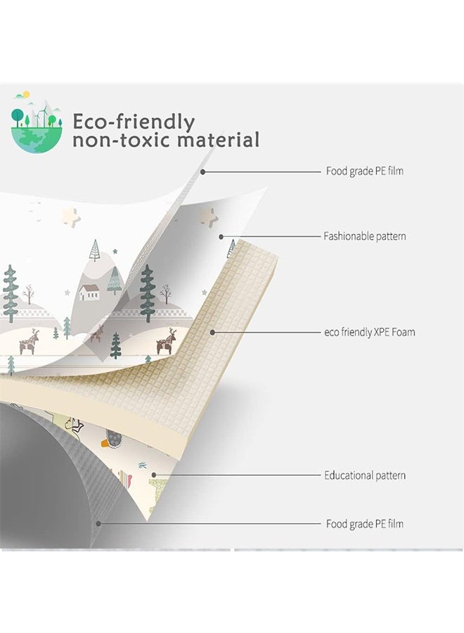 Beauenty Baby Play Mat Double-Sided Crawling Mat Waterproof Play Matt Baby 180x150x0.5cm Soft Foam Play Mat Large Baby Play Mat Reversible Baby Mat XPE Padded Play Mat Non Toxic Wipeable Play Mat - Image 4