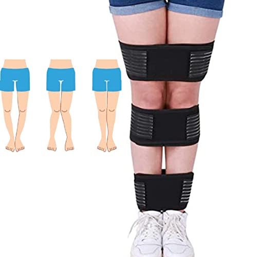 NUCARTURE Adjustable Bow Leg Correction Belt for Men Women Knock Knee Corrector O/X Type Legs Belt for bowed Leg Straightener Brace Knee Genu Valgum o/x Support belt Day & Night (Large,Black) - Image 1