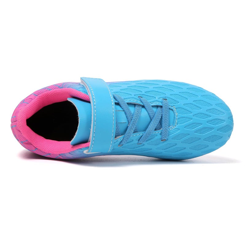 Skerxut Soccer Cleats, Kids Firm Ground Football Shoes, Boys Girls Athletic Outdoor (BPink, Toddler, 9, Numeric, US Footwear Size System, Medium) - Image 3