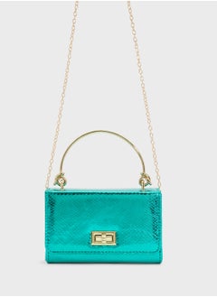 Ella Limited Edition Metal Handle Snake Print Satchel Bag  - Image 1