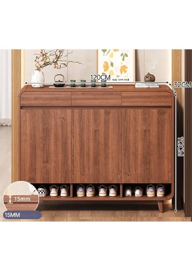 إن كي أكس خزانة أحذية فاخرة متعددة الوظائف للمدخل وأدراج تخزين 120 سم - Image 2