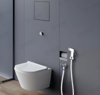 SMARTSUPPLY water saving Health Faucet Set for BathroomJet Spray for Toilet Shower Faucet with Flexible Hose white80cmwall hook and teflon tape  - Image 2