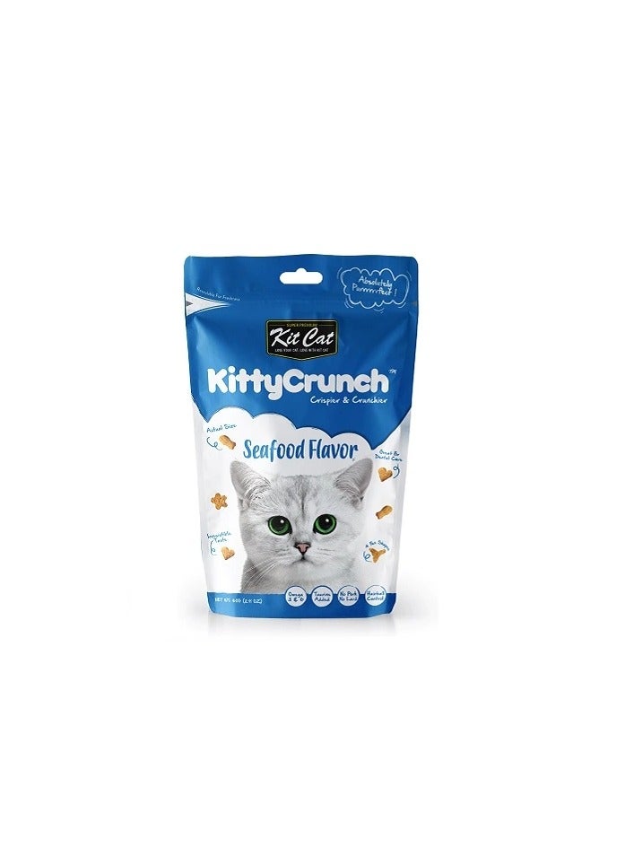 Kit Cat Kitty Crunch Seafood Flavour Cat Treats - Image 1
