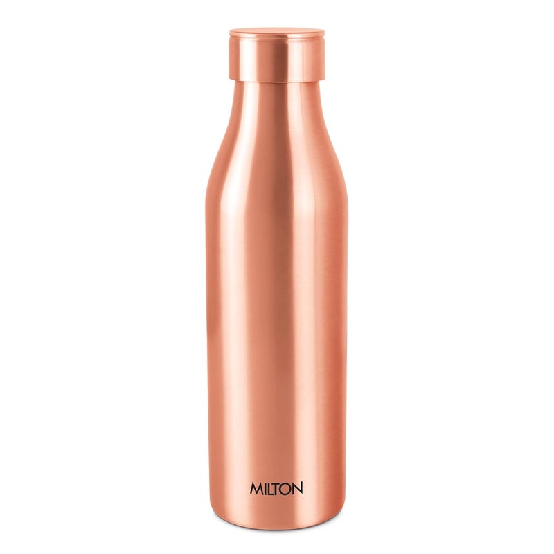 Milton MILTON Copper Charge 750 Bottle, 770ml, Lacquer Coating, Curved bottle,100% Pure Copper, BPA Free, Leak Proof, Office Bottle, Boosts Immunity, Supports Digestive & Liver Health, Ayurveda Inspired  - Image 1
