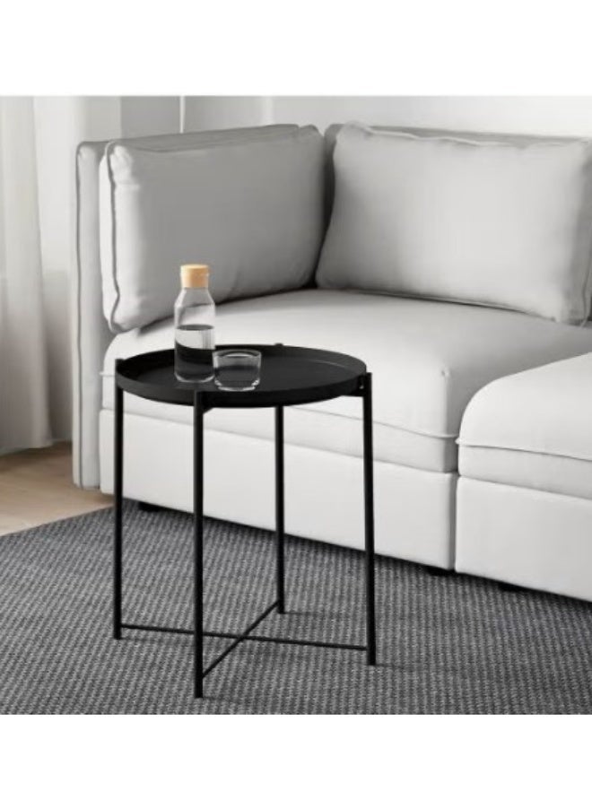 NZONE STORE Modern Round Side Table – Multi-Purpose Coffee Table for Living Room, Bedroom & Lounge Spaces – Durable Metal Accent Table with Spacious Round Top – 42 cm Diameter × 52 cm Height - Image 4