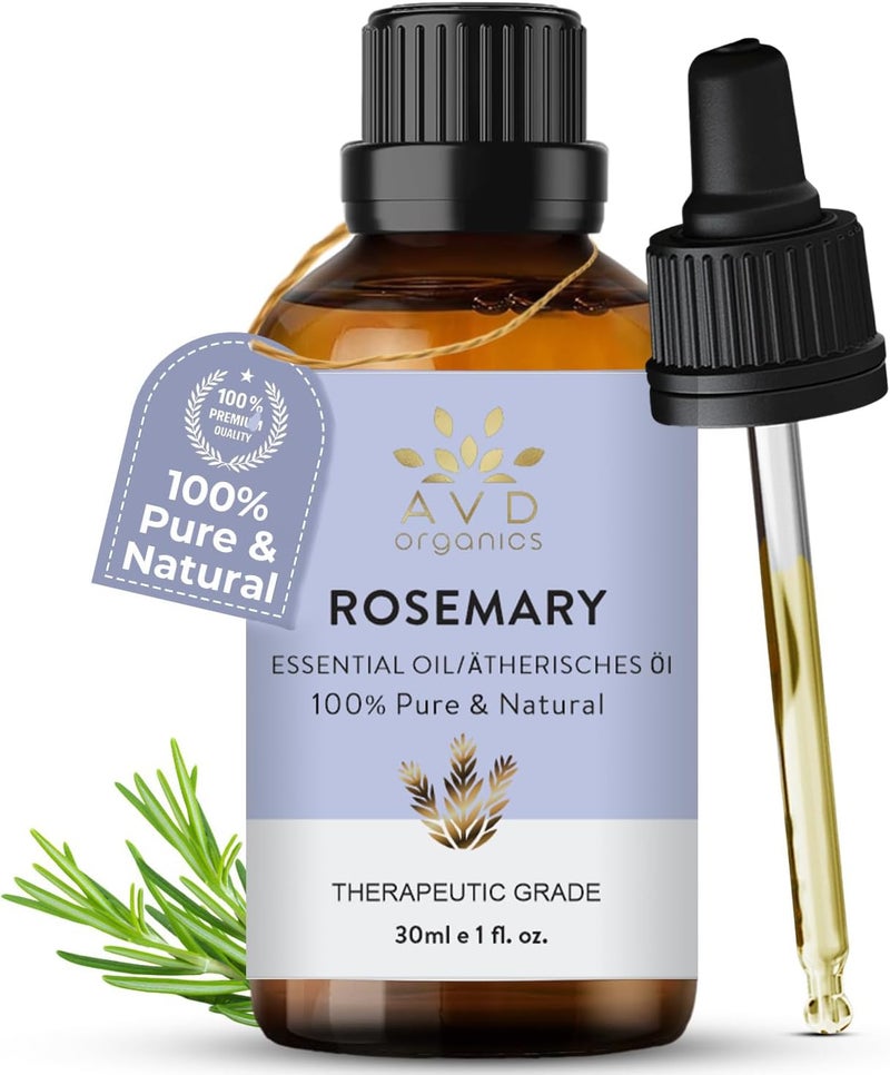 Rosemary Essential Oil 30ml - 100% Pure and Natural Rosemary Oil for Hair & Skin | Refreshing Aromatherapy Oil for Diffuser - 1 fl oz - Image 2