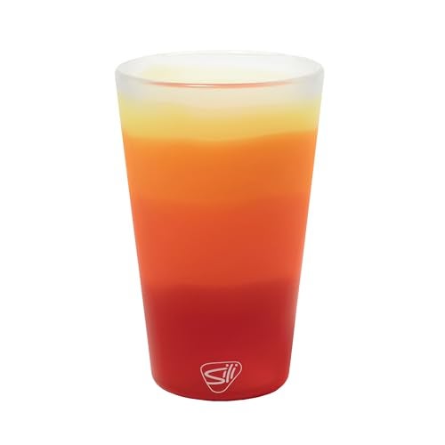 Silipint 16oz Silicone Pint Glass – Unbreakable BPA-Free Reusable Silicone Drinking Cup – Flexible Dishwasher Microwave & Freezer Safe – Stemless Glass for Water Coffee Smoothies (Marigold) - Image 1