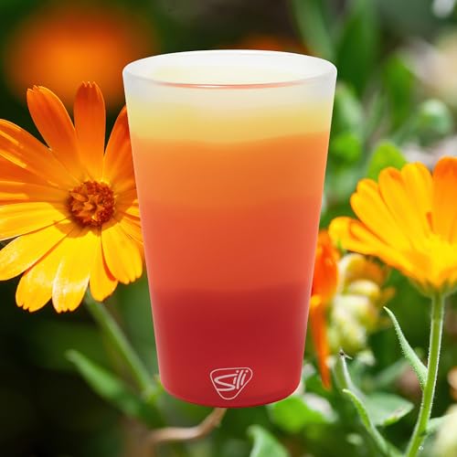 Silipint 16oz Silicone Pint Glass – Unbreakable BPA-Free Reusable Silicone Drinking Cup – Flexible Dishwasher Microwave & Freezer Safe – Stemless Glass for Water Coffee Smoothies (Marigold) - Image 5