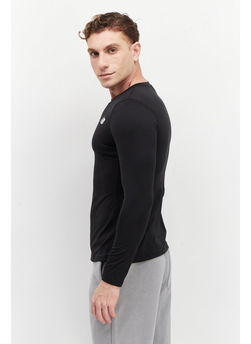 New Balance Men Sportswear Fit Long Sleeves Training T-Shirt, Black  - Image 4