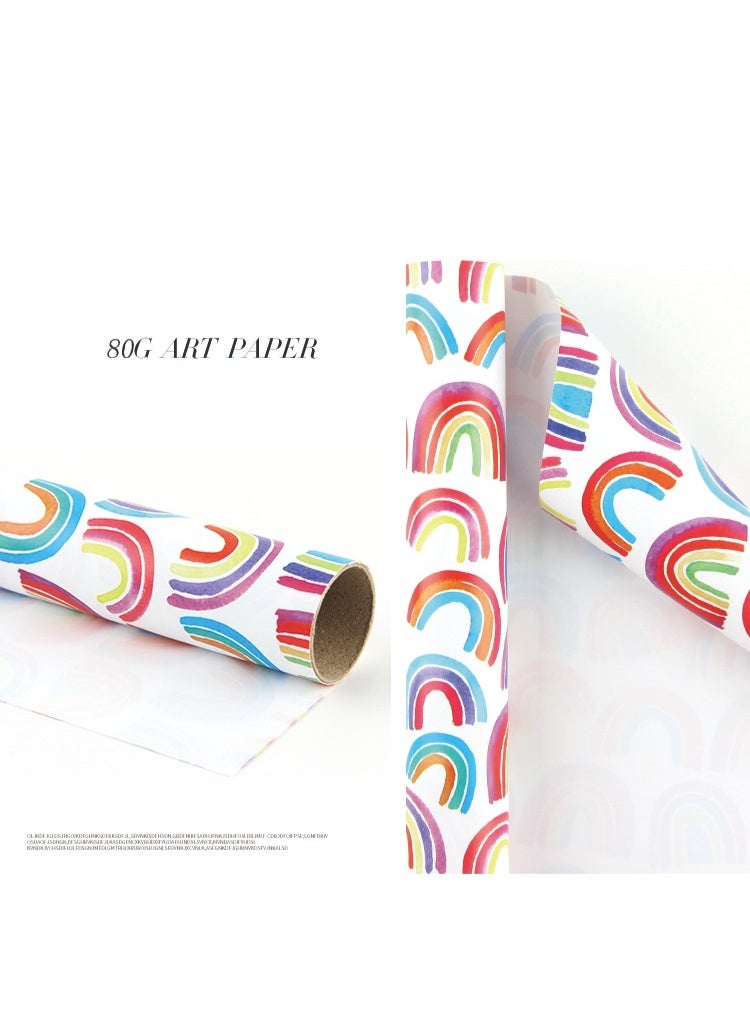 PAPERSAY 6 Sheets Gift Wrapping Paper With Accessories,Holiday Gift Wrapping Paper,Birthday Gift Box Gift Wrapping DIY, Gift Wrapping Paper for Birthday, Holiday, Wedding, Party,Kids Gift Wrapping (70cmX50cm) - Image 3