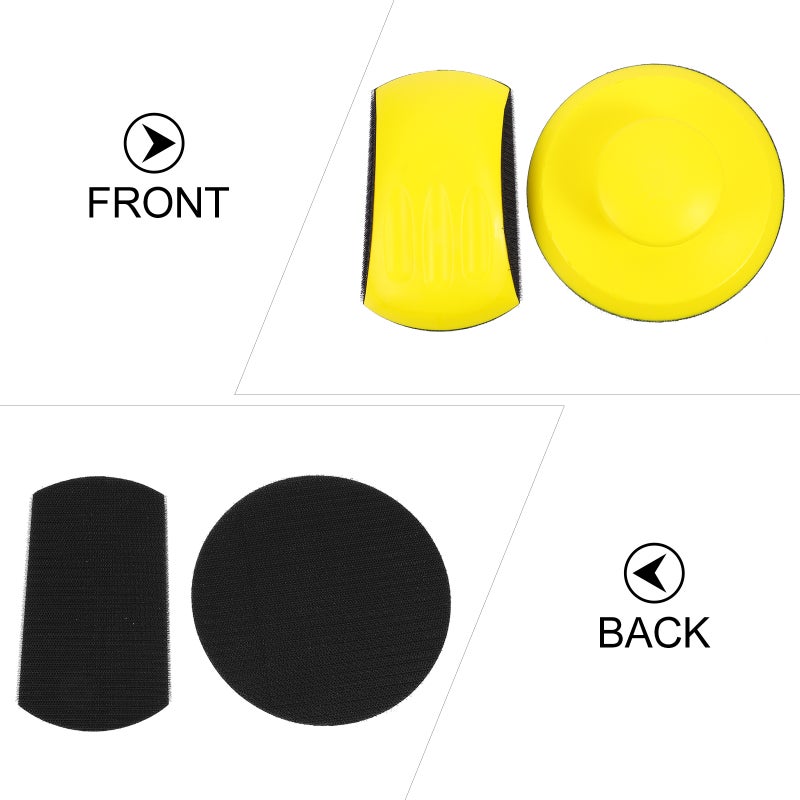 2pcs PU Foams Yellow Manual Grinding Disc Hand Rest Self-adhesive Disc - Image 4