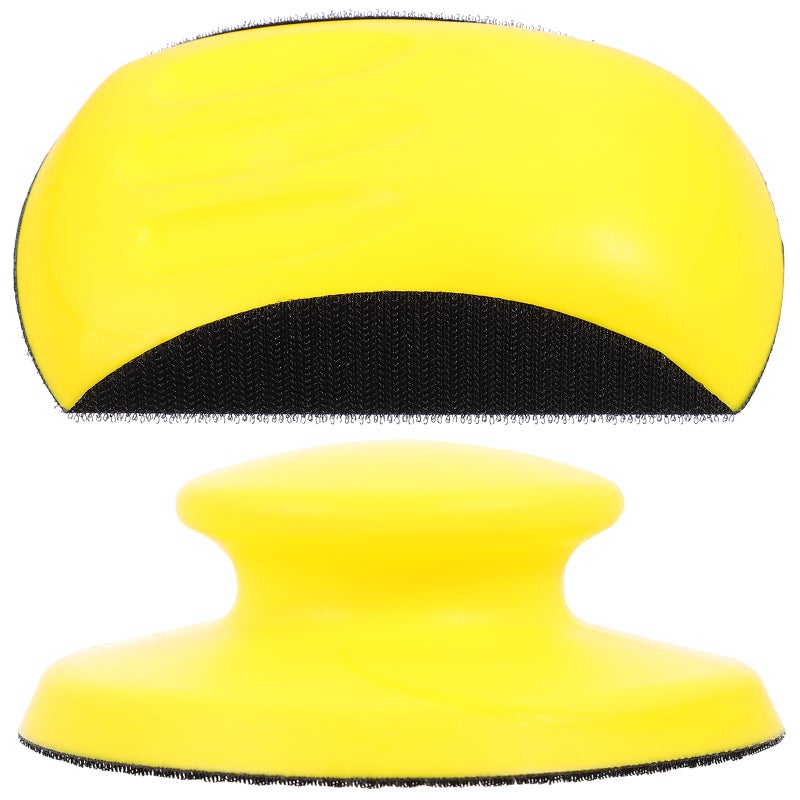 2pcs PU Foams Yellow Manual Grinding Disc Hand Rest Self-adhesive Disc - Image 1