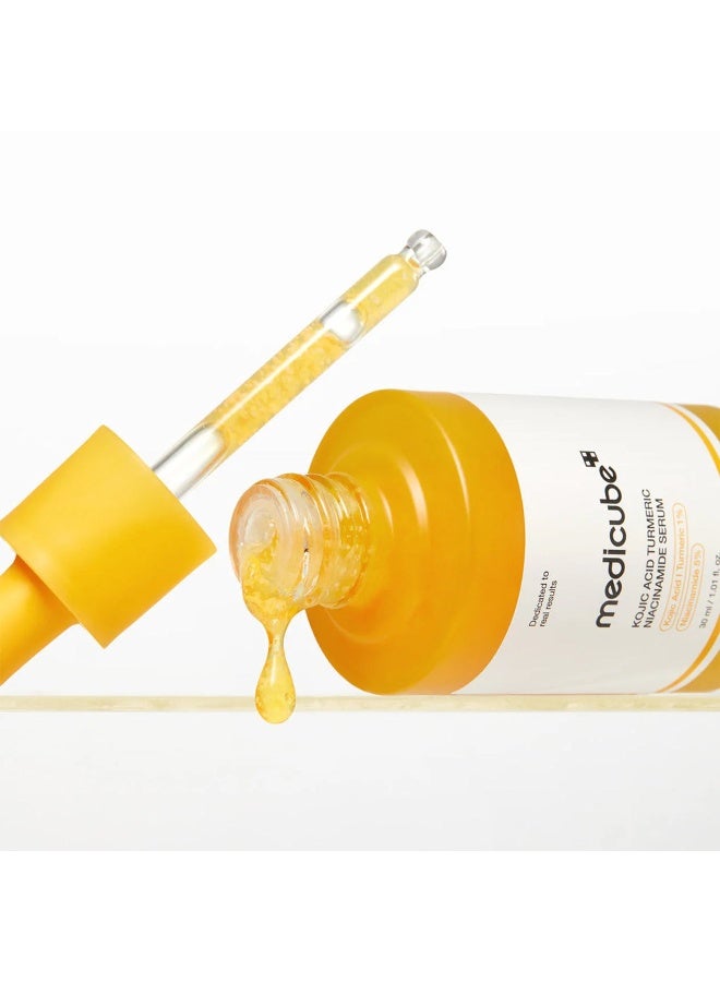 Medicube سيروم كبسولات توضيح وتوازن حمض الكوجيك والكركم (30 مل) للبقع الداكنة وتوحيد لون البشرة، سيروم وجه مضيء للتصبغ المفرط، تصحيح البقع وإشراقة متألقة، تركيبة يومية خفيفة الوزن - Image 3